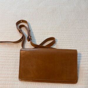 Able Classic Brown Leather Crossbody Bag